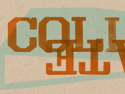 Collab-orate letterpress wood type gothic open shaded grecian light face wood type revival