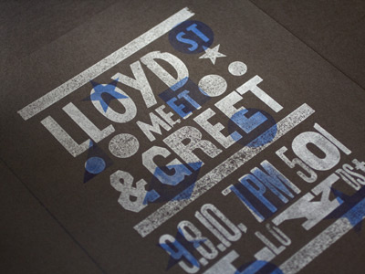 Lloyd Street Meet & Greet letterpress poster wood type