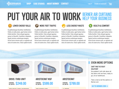 Air Curtains web site