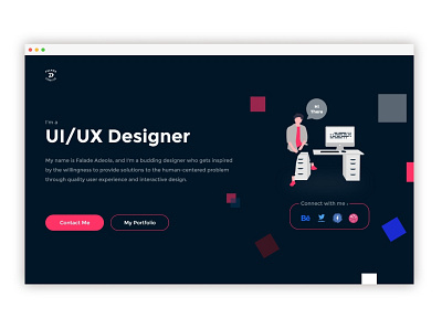 Portfolio Landing Page branding creative product design ui uiux ux