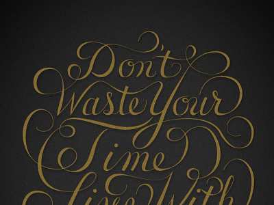 Live With Passion hand lettering lettering phrase type typography