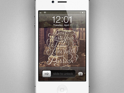 Live With Passion - Wallpaper iphone wallpaper lettering type typography wallpaper