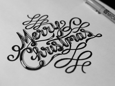 Christmas Card Lettering