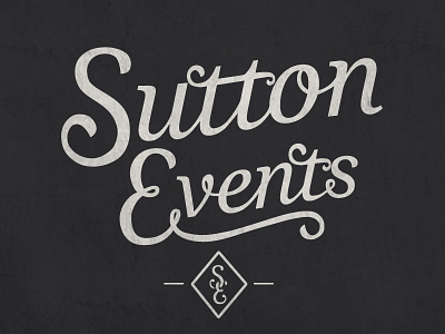 Sutton Events brand lettering logo sign type typography
