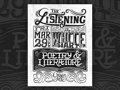The Listening - Final event hand lettering lettering poster type typography