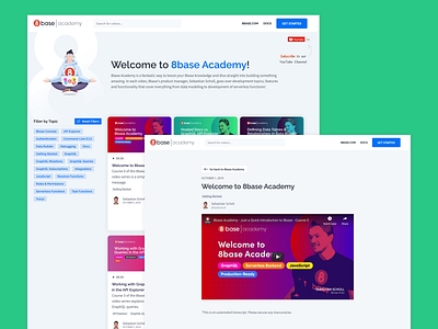 8base Academy academy branding design vector web webflow website