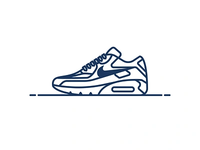 Nike Air Max 90! art design flat flat design flat illustration graphic design icon illustration illustrator logo minimal nike air nike air max outline outline icon sneaker sneakerhead sneakers