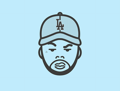 Ice Cube animation design flat graphic design icon illustration illustrator minimal rapper