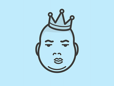 The Notorious B I G animation design flat graphic design icon illustration illustrator logo minimal rapper
