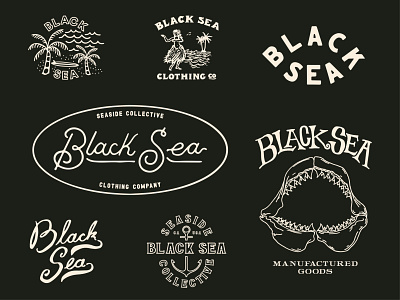 Black Sea logos branding design illustration logo minimal typogaphy typography vector