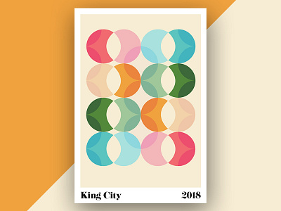 California Travels Poster Series - King City california colors geometric patterns posters