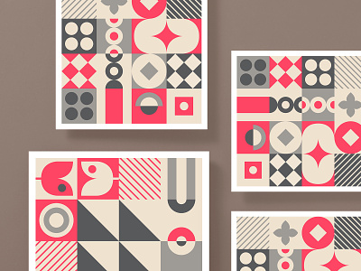 Postcards circles colors design floral geometric illustration patterns postcards triangles vector