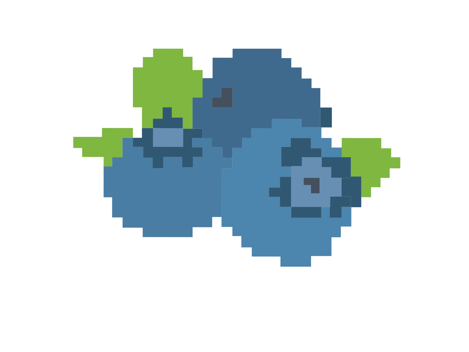 Fruits Pixels - Blueberry adobe illustrator blueberry fruits illustration illustrator pixel art pixels vector