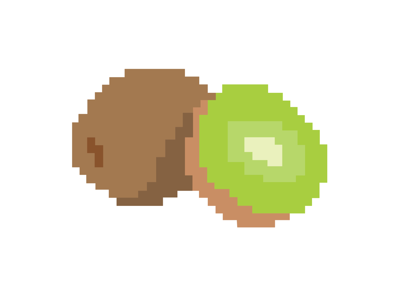 Fruits Pixels - Kiwi adobe illustrator fruits illustration illustrator kiwi pixel art pixels vector