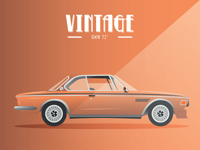 Vintage Cars - BMW 72 adobe illustrator car cars illustration illustrator vector vintage