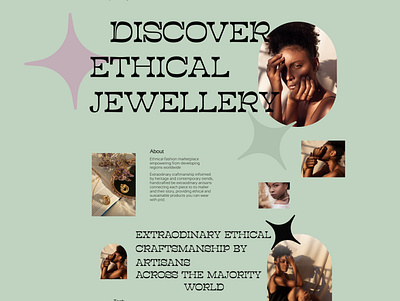 African jewellery & Web design branding design element flatdesign label landing landing page design minimal typography ui vector web