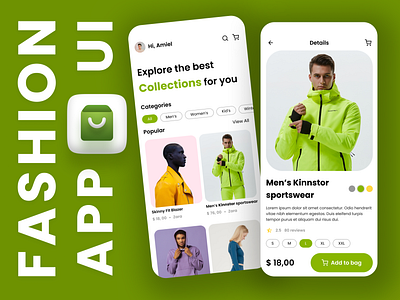 Fashion App ui clean design fashion fashion mobile app figma graphic design modern design ui ui design