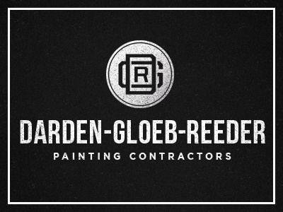 DGR american branding classic contractor design dgr faded logo monogram omaha paint painting reeder texture typography vintage