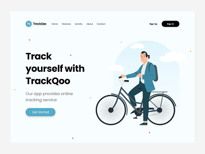 TrackQoo Landing Page design graphic design landing page track ui uiux ux website website design