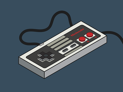 NES controller 8bit isometric nes nintendo
