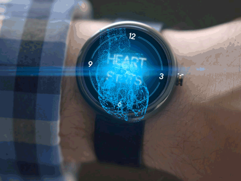 Heart Stats On Watch led watch