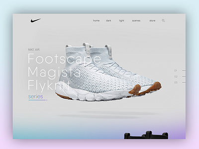 Nike Air Flyknit Magista ecommerce homepage nike product shoes shop ui webdesign website