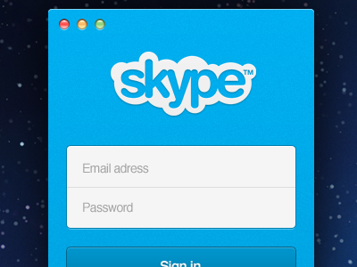 Simplifying Skype blue concept redesign skype