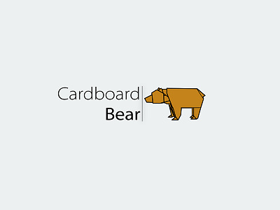 Bear Cardboard bear cardboard design inspiration logo
