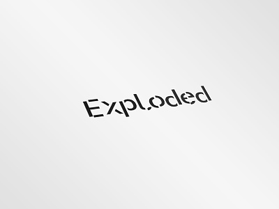 Exploded design exploded font logo
