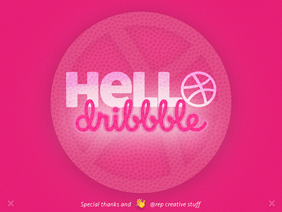 Hello, Dribbble! @dribbble @firstshot @pink