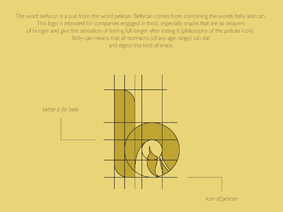 Bellycan logo concept - construction alphabet belly bird brown can construction lettermark logo pelican