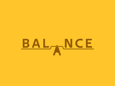 BALANCE balance concept exploration gold ideas lettermark life logo minimalism modern wordmark yellow