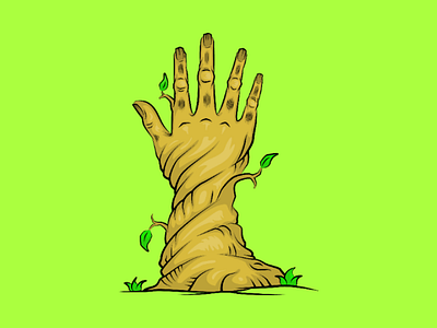 An illustration about human, nature and earth beauty brown earth finger fresh green hand illustration landscape leaf nature tree