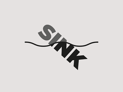 SINK - Logo Concept lettermark logos logotype ocean pool sea sink surf surfing swim water wordmark