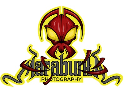 marabunta Photography with badge (solid color) animal animated animation ant brand identity branding logo logodesign logoidentity logos photography