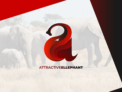 Attractive Elephant Logo Concept animal attractive brand design brand identity branding elephant elephant logo letter a lettermark logo logodesign monogram red