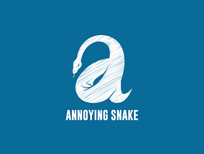 Annoying Snake animal blue brand design brand identity design lettermark logo logodesign logos monogram snake white