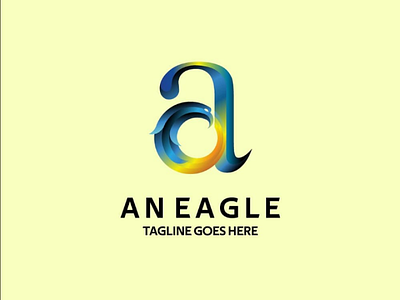 An Eagle Logo Concept animal beauty bird blue eagle fly lettermark logo logoanimal logoideas logoinspiration orange yellow