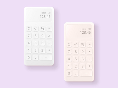 Skeumorphic Calculators calculator app design mobile ui ui challenge