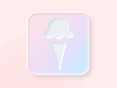 Neumorphic Ice Cream App Icon