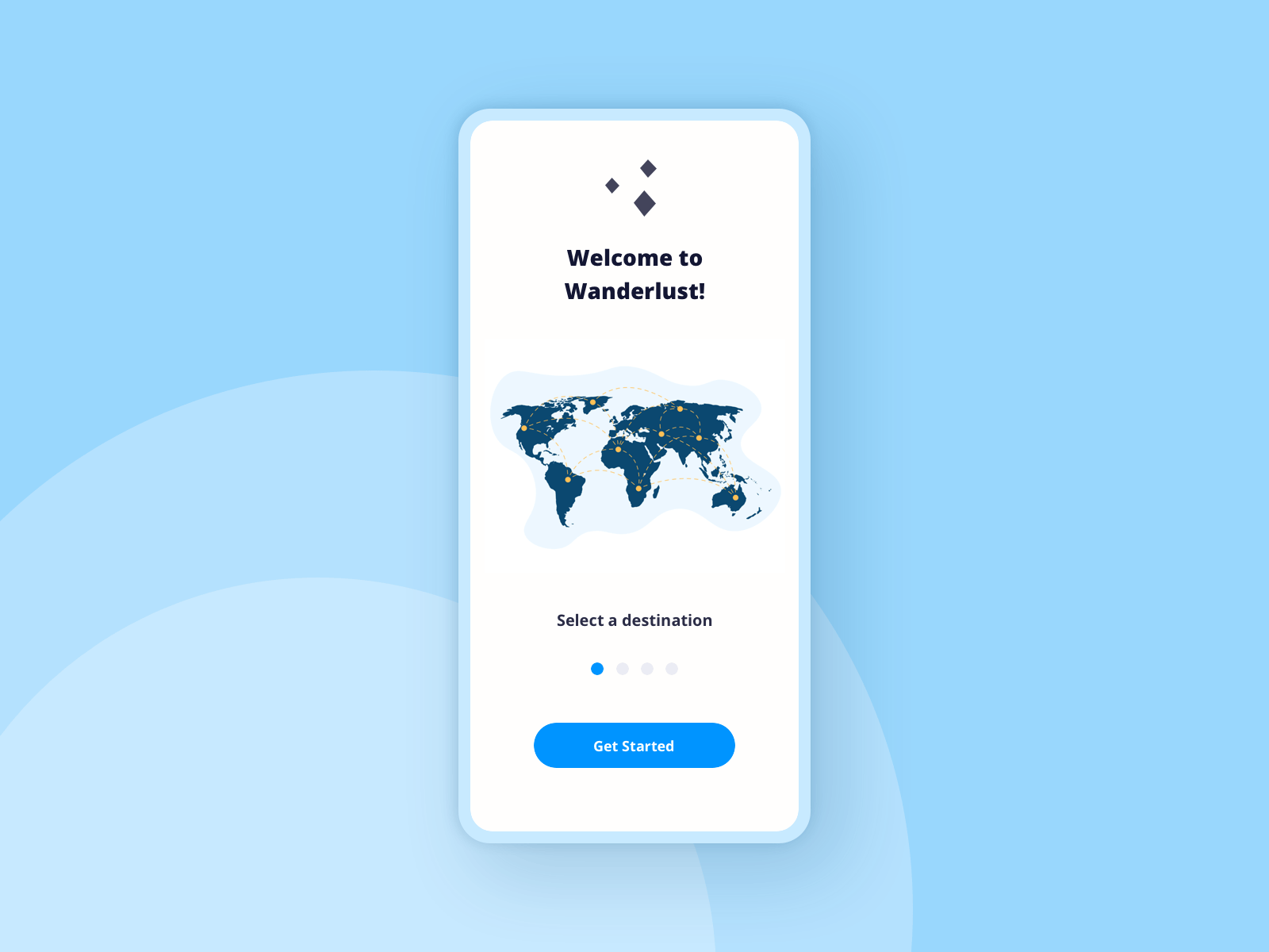 Travel App Onboarding UI