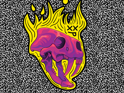 Sabre-Tooth graphic art illustration skull art vector illustration adobe