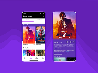 Daily UI - Movie Stream App Concept app design figma mobile mobile ui movie series stream tv show ui ui design uidesign user interface design ux
