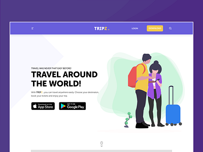 Daily UI - Travel App Landing Page