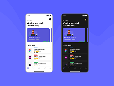 Daily UI - Online Course App Concept app course course app design figma mobile mobile ui ui ui design uidesign uiux user interface design ux