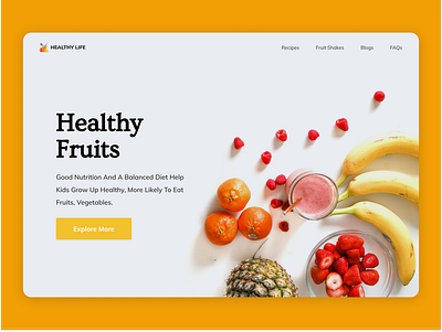 Fresh fruits layout creative design design art homepage mobile app shopping ui uidesign uiux website