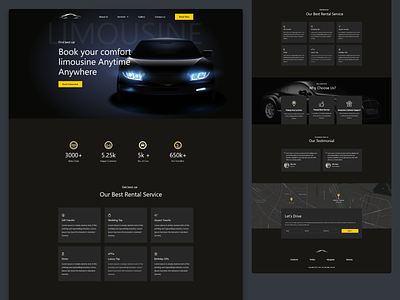 Limo layout car layout creative design homepage uiux website