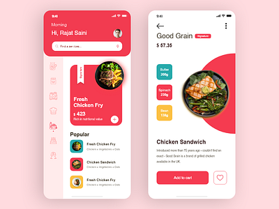 Food App animation creative ios uidesign