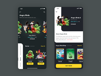 Angry Bird Mobile App design design art game game design homepage illustration mobile app movies theme uidesign uiux ux uxdesign website