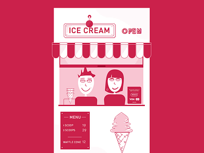Ice Cream Store ice cream illustration popup store